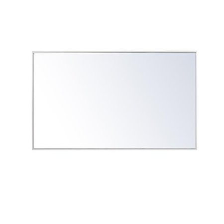 ELEGANT DECOR Elegant Decor MR4074WH 24 x 40 in. Metal Frame Rectangle Mirror; White MR4074WH